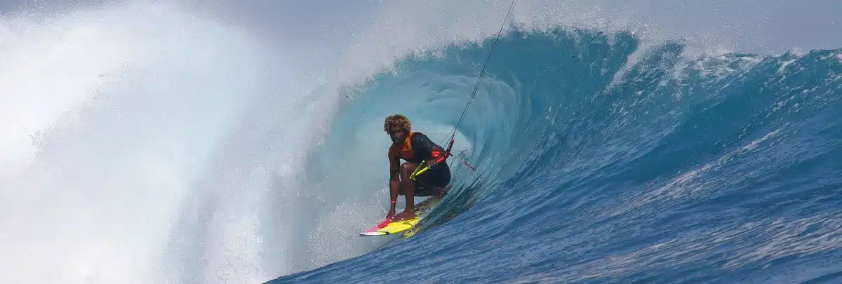 Mitu Monteiro surfing waves for the GKA world tour