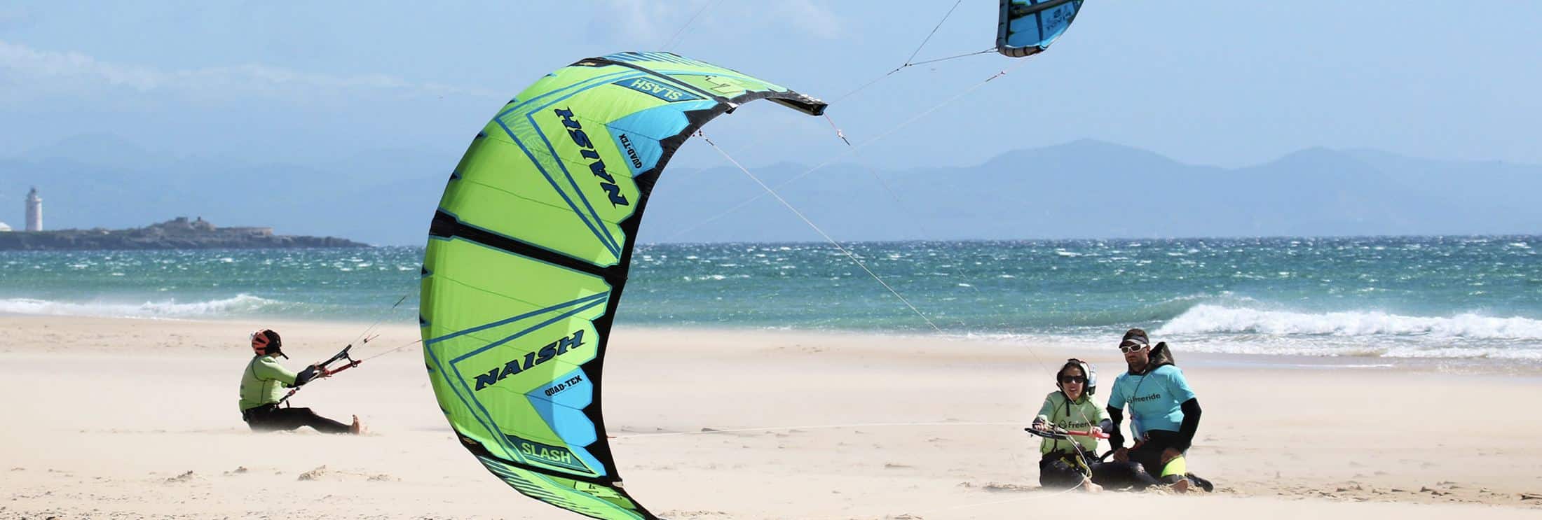 Kites on Los Lances Beach, Tarifa Stock Photo - Alamy