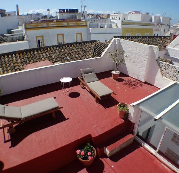 Rooftop terrace apartment old town Tarifa