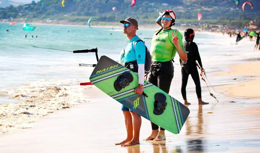 Tarifa for its proximity and attractive prices in kitesurfing lessons