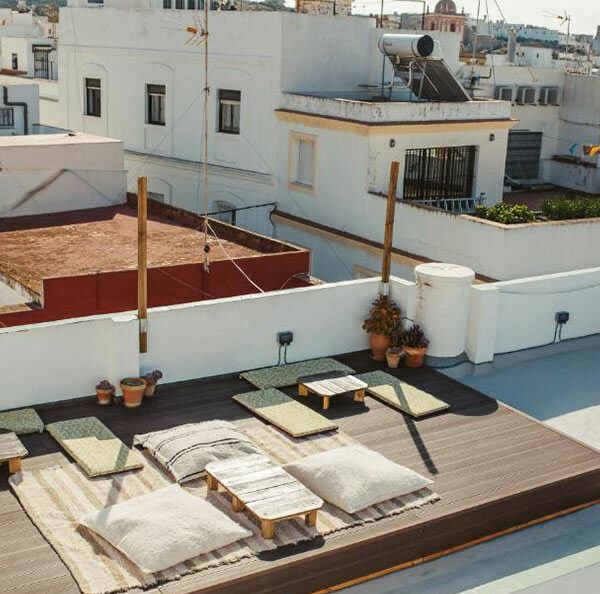 Rooftop terrace of the kite hostel