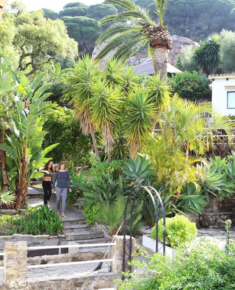 Garden view of the Yoga retreat Tarifa