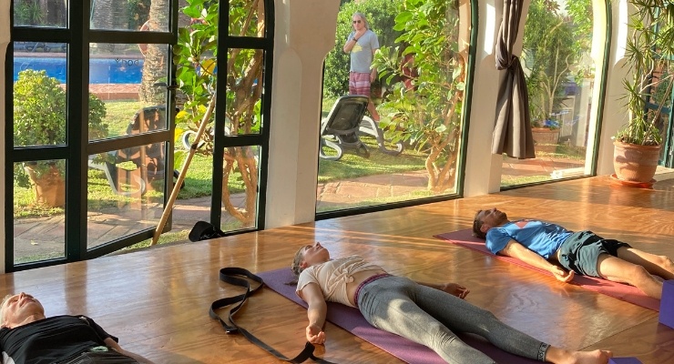 Sala de Gym con curso de Yoga en el Hotel Hurricane