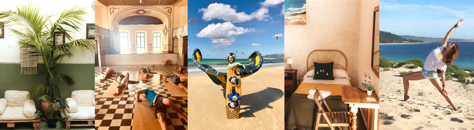 vacaciones de kite y Yoga en España Tarifa
