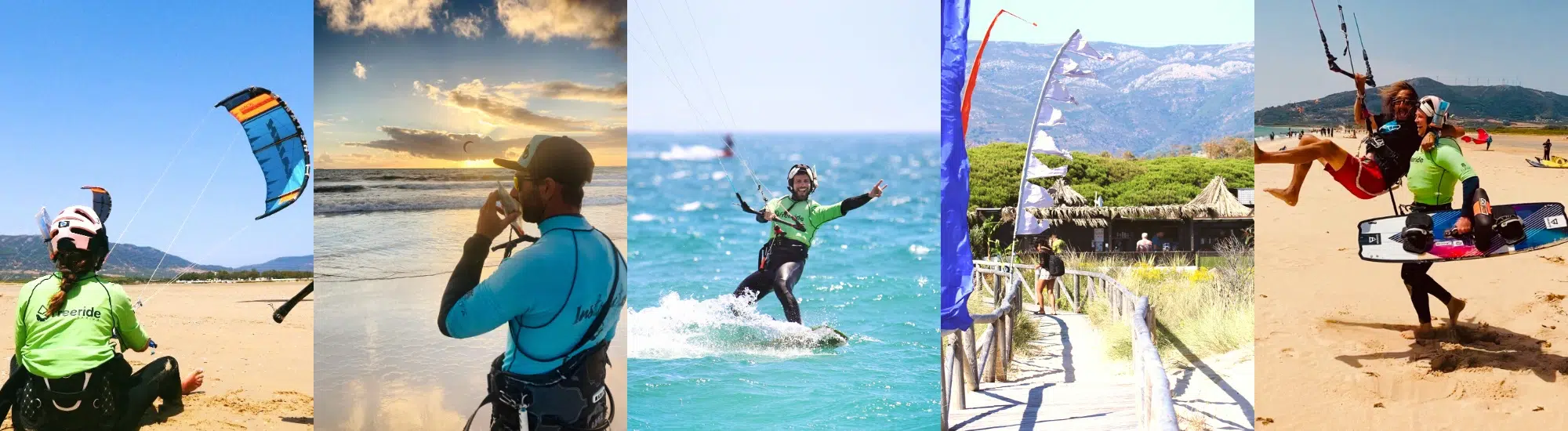 Cours de kitesurf à Tarifa en français pour débutant ou waterstart ou indépendant.